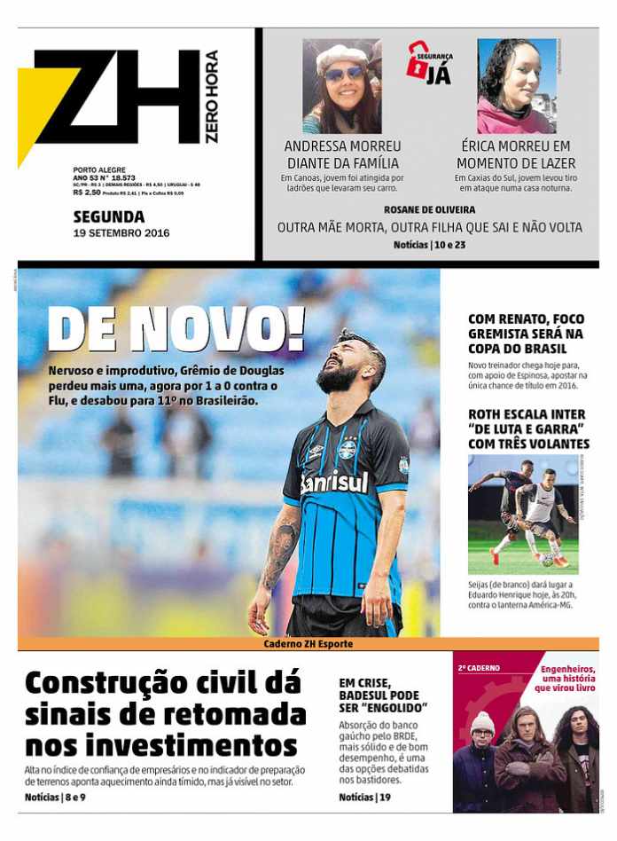 Na capa! Vitória do Flu sobre o Grêmio ganha relativo destaque nos jornais