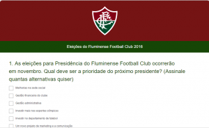 Sócios do Fluminense recebem e-mail com pesquisa sobre a eleição