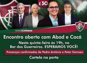 Abad promove evento no clube com presenças de Peter, Cacá e Pedro Antônio
