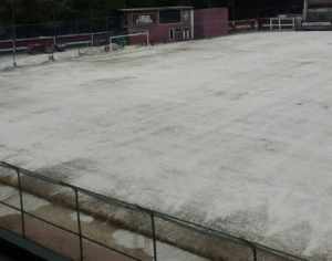 Neve em Laranjeiras? Gramado da sede do Fluminense está branco