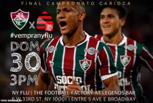 NY Flu se reúne em bar norte-americano para assistir à final do Carioca