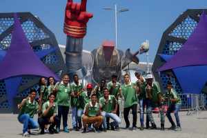 Atletas do Fluminense visitam ExpoPlay no Rock in Rio