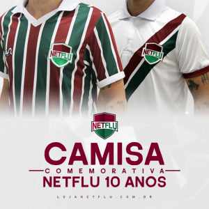 Camisas comemorativas dos 10 anos do NETFLU; Obtenha a sua!