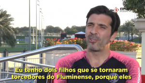 Vídeo – Buffon revela motivo dos filhos se tornarem torcedores do Fluminense