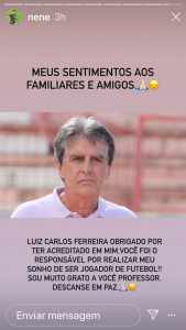 Nenê lamenta morte de ex-treinador e agradece: “Obrigado por ter acreditado em mim”