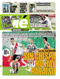 “Rival mais difícil”, “Empate agridoce” e “pênalti não dado”: Jornais argentinos repercutem Flu x River