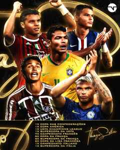 TV parabeniza aniversariante Thiago Silva, omite título pelo Flu e recebe críticas