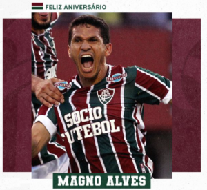 Aniversariante do dia, ex-tricolor Magno Alves é parabenizado nas redes do Flu