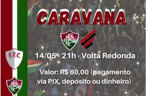 Torcida organiza caravana para jogo do Flu contra o Athletico em Volta Redonda