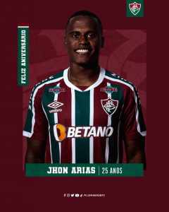 Fluminense relembra gols de aniversariante do dia Jhon Árias