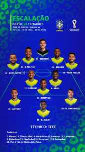 Com reservas, Brasil está escalado para enfrentar Camarões pela última rodada da fase de grupos
