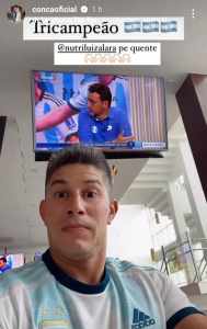 Ídolo do Flu, Conca também vibra com tricampeonato argentino