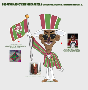 Torcedor faz releitura de mascote do Flu em homenagem ao sambista tricolor Cartola