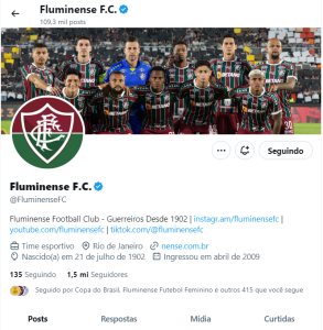 Flu tem ótimo resultado em relatório semanal de clubes brasileiros nas redes sociais