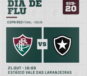 Fluminense disputa final da Copa Rio sub-20 neste sábado; ida foi 6 a 0 para o Tricolor