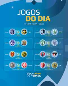 Saiba onde assistir aos jogos desta quarta pela 1ª fase da Copa do Brasil