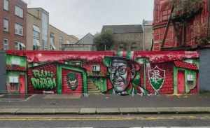 Artista explica suas referências para produzir grafite do Fluminense em Dublin