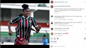 Fluminense parabeniza Menina de Xerém, eleita a 23ª melhor jogadora do mundo