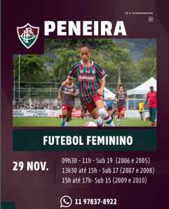 Fluminense anuncia peneira para o futebol feminino em SP; Saiba como participar