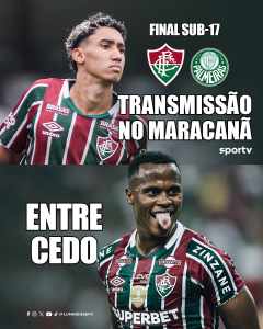 Final do Brasileirão Sub-17 entre Fluminense x Palmeiras será transmitida no telão do Maracanã