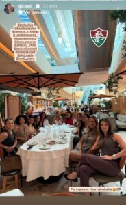 União familiar: Esposas de atletas do Fluminense se reúnem para almoço de confraternização
