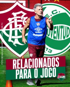 Com desfalques, confira a lista de relacionados do Fluminense para enfrentar o Juventude