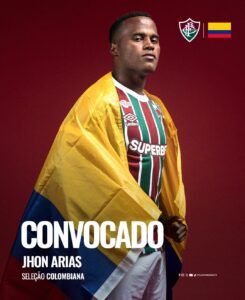 Fluminense parabeniza Jhon Arias por mais uma convocação: “Orgulho enorme”
