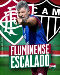 Fluminense está escalado para encarar o Atlético-MG, na Arena MRV, pelo Brasileirão