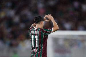 Savarino comemora primeiro gol pelo Fluminense (Foto: Marcelo Gon&ccedil;alves / Fluminense)