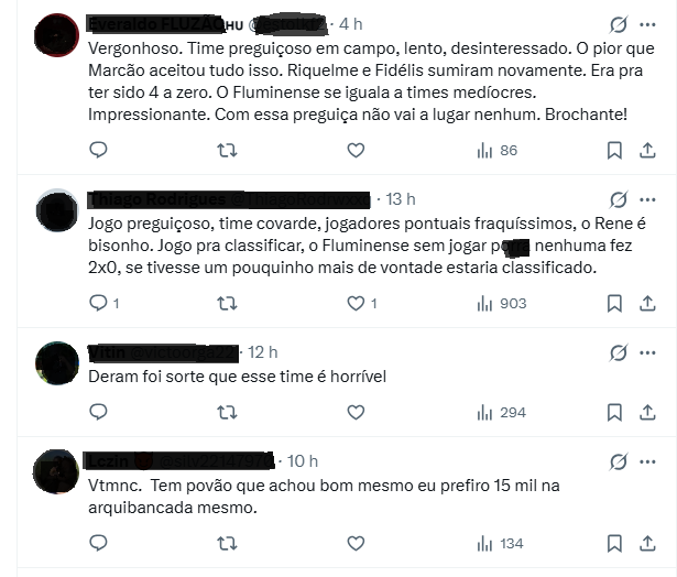 Torcida do Fluminense comenta vit&oacute;ria diante do Platense